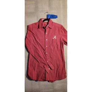 Vantage Alabama Shirt Men's Large Red Check Button Down